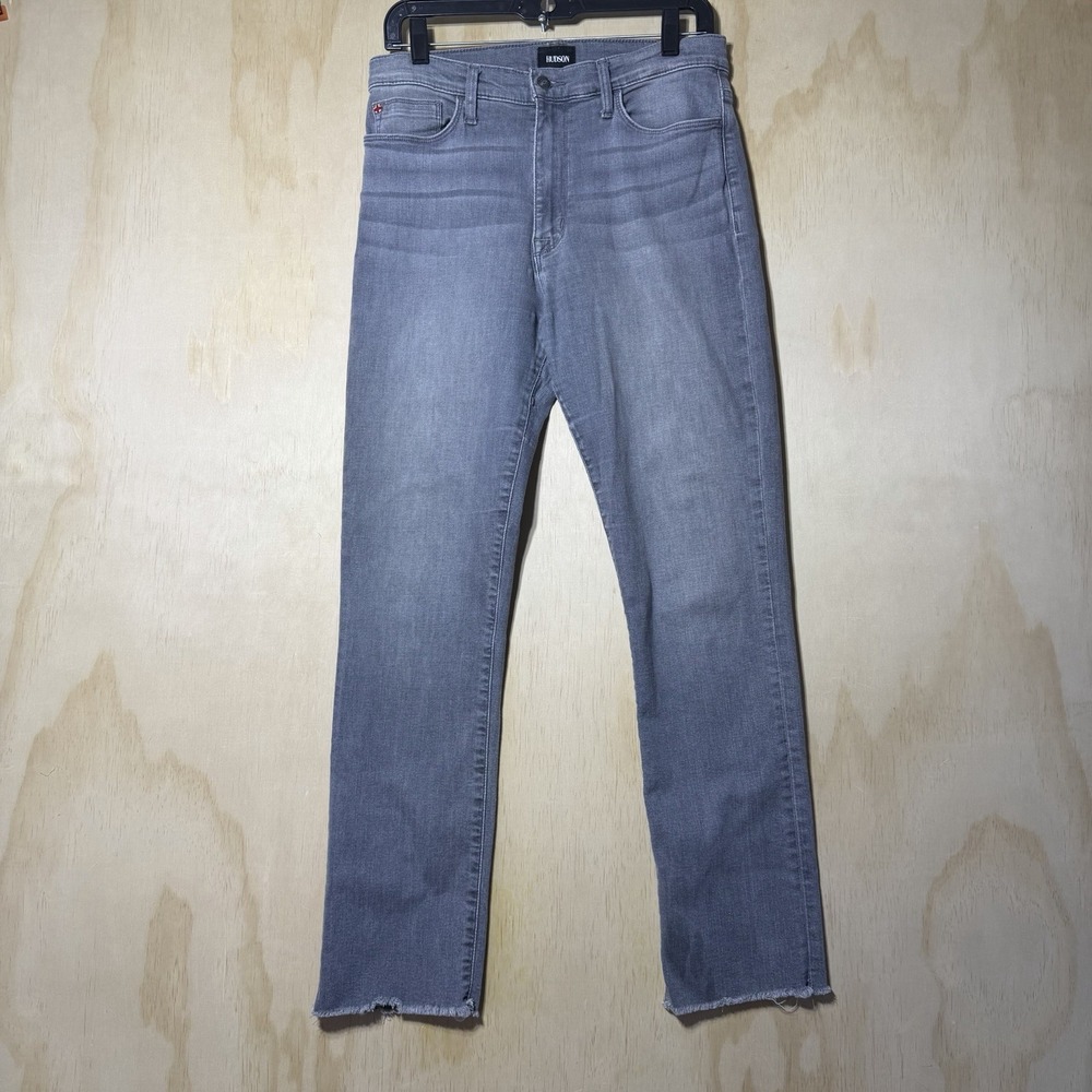 Hudson Jeans Women 30 Gray Slim Fit Stretch Denim‎ Raw Hem Casual